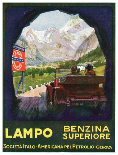 Pubblicita 1928 lampo benzina - 1928,