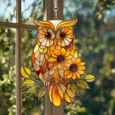 Gufo dorato decorazione da