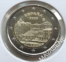 SPAGNA 2023 CACERES MONETA 2 EURO NUOVA FDC in cartoncino protettivo