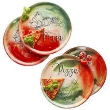 Set 4 Piatti Pizza Verdure e