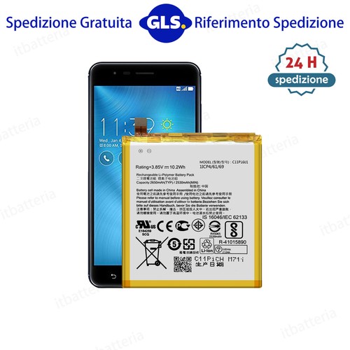 Batteria c11p1601 per asus - batteria,