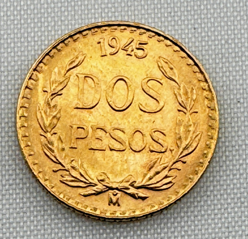 1945 messico oro pesos 900 - oro, .900