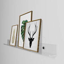 Mensola portafoto in plexiglass trasparente varie misure