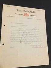 1907 Racine Sattley Co lettera