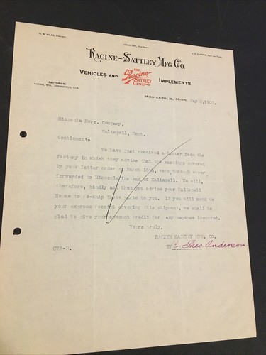 1907 racine sattley - racine, co