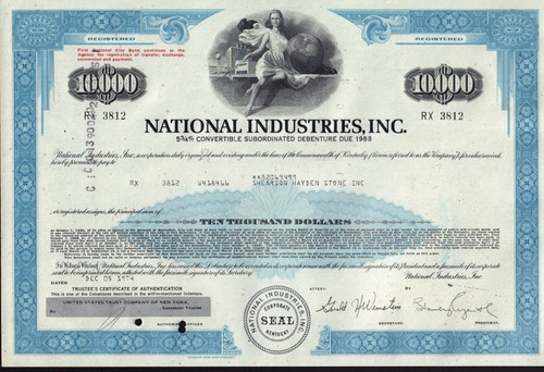 National industries inc - national,