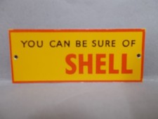 Vintage Metal Advertising Sign SHELL PETROL Mint Old Shop Stock C.1947 Milbro