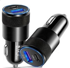 CAR CHARGER 2 USB C CELL PHONE