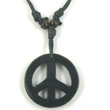 Idea regalo uomo ragazzo collana con pendente ciondolo/simbolo PACE in osso
