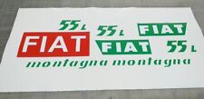 KIT ADESIVI DECALCOMANIE FIAT 55 L MONTAGNA PER TRATTORI AGRICOLI CINGOLATI