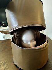 Cappelliera, in ecopelle, Vintage, con testa in polistirolo, con parrucca