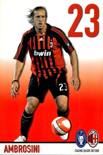Cartolina calcistica milan - ac,