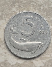 Moneta Italiana 5 lire 1954