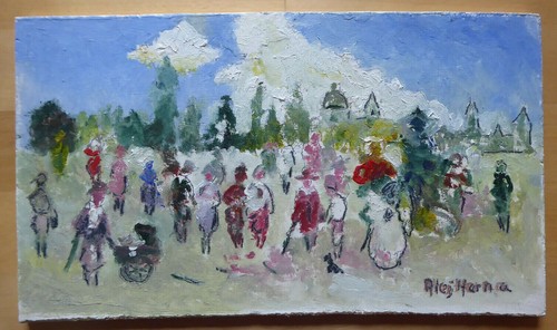 Small vintage oil - oil, painting