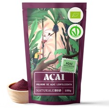 Bacche di Acai Biologiche in Polvere Freeze Dried 100 gr Prodotto in Brasile