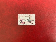 FRANCE 1999 USED ANNOUNCEMENTS BIRTH C'EST UNE FILLE IT'S A GIRL STORK