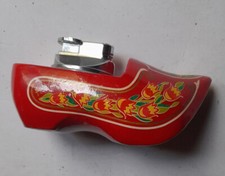 VINTAGE anni ‘60 da Olanda accendino in zoccolo olandese con tulipani e mulino