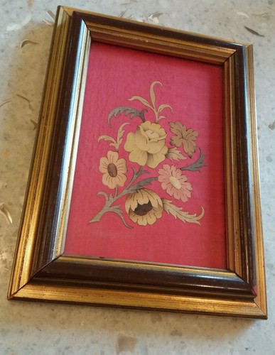 Quadretto legno fiori - in,