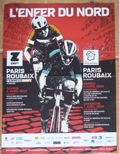 Cyclisme affiche course Paris-Roubaix édition 2024 vainqueur Homme Femme 2023