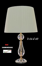 Lampada da Tavolo Elegante rodry cristallo sfaccettato con riporti oro 