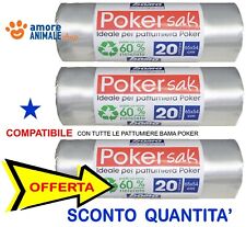 SACCHETTI Buste Spazzatura per Pattumiera BAMA POKER SAK Confezione da 20 pezzi
