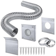 Sistema di ventilazione da esterno per stufe a pellet con design tubo flessibile