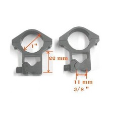 Attacchi rialzati carabina fucile con slitta da 11mm cannocchiale ø 1' - ID 2464