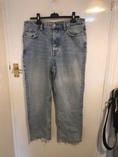 Jeans donna Zara blu vita alta