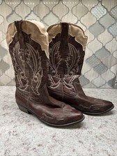 Stivali da cowboy western Coconuts CIMMARON da donna taglia 8,5 M sella marrone e marrone
