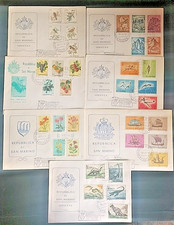 13 BUSTE SAN MARINO 7 BUSTE PRIMO GIORNO REP ITALIANA 6 CON CASTELLI BOBINE