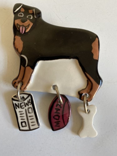 Spilla cane rottweiler vintage - cane,