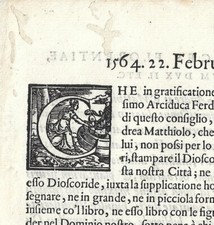Stampa antica CAPOLETTERA C