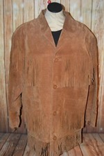 Giacca pelle gallery donna marrone western cowgirl rodeo frigo scamosciata taglia L