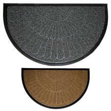 OLIVO.shop - Zerbino da esterno antiscivolo in gomma, mezzaluna, 45x75 cm