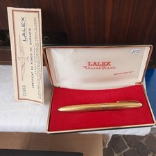 VINTAGE LALEX laminato ORO 18K ORO PENNA A SFERA nella scatola originale 