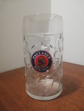 BOCCALE BICCHIERE BIRRA PAULANER BIER L. 1 MUNCHEN GLASS VERRE BEER