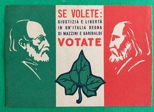 Cartolina Mazzini e Garibaldi