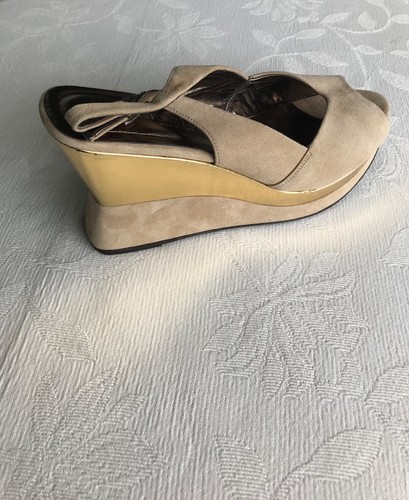 Sandalo plateau beige oro - sandalo,