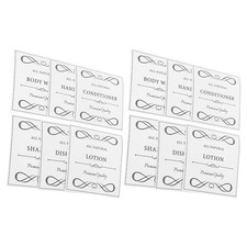  12 Pcs Etichette Per Dispenser Saponi Adesivi Impermeabili Bagno