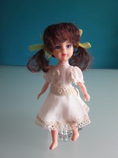 Bambola vintage, anni 60, made in Hong Kong, altezza 20 cm, plastica.