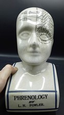 CABEZA DE FRENOLOGIA VINTAGE EN PORCELANA - FOWLER