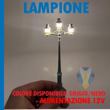 LAMPIONE ANTICO ALTEZZA 12 CM PER PRESEPE DIORAMA PLASTICO FERROVIARIO CON LED
