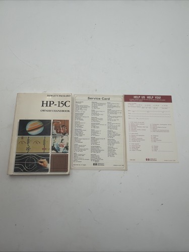 Manuale uso 15c vintage - d'uso, hp-15c