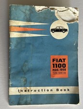 1958 Fiat 1100 Owner's Manual