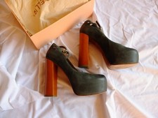 scarpe donna nabuk cuoio tacco 12  Marc Ellis taglia 38