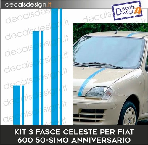 Kit adesivi fasce auto - adesivi, fiat