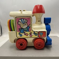 Trenino Choo Choo Tuneyville 1975 vintage con dischi musica NON TESTATO