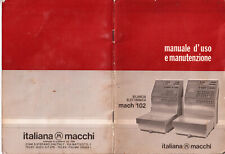 MANUALE D'USO E MANUTENZINE