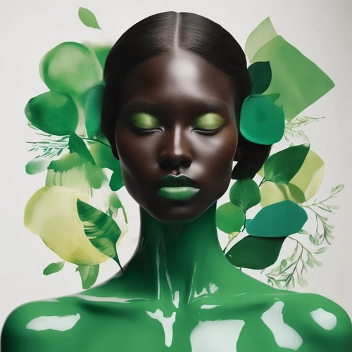 Color green black - green, 03