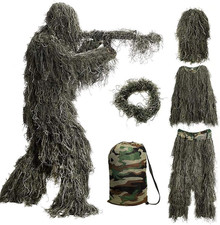 Ghillie Suit Sniper, Ghillie Suit Softair, Camouflage Caccia, Mimetica Cecchino 